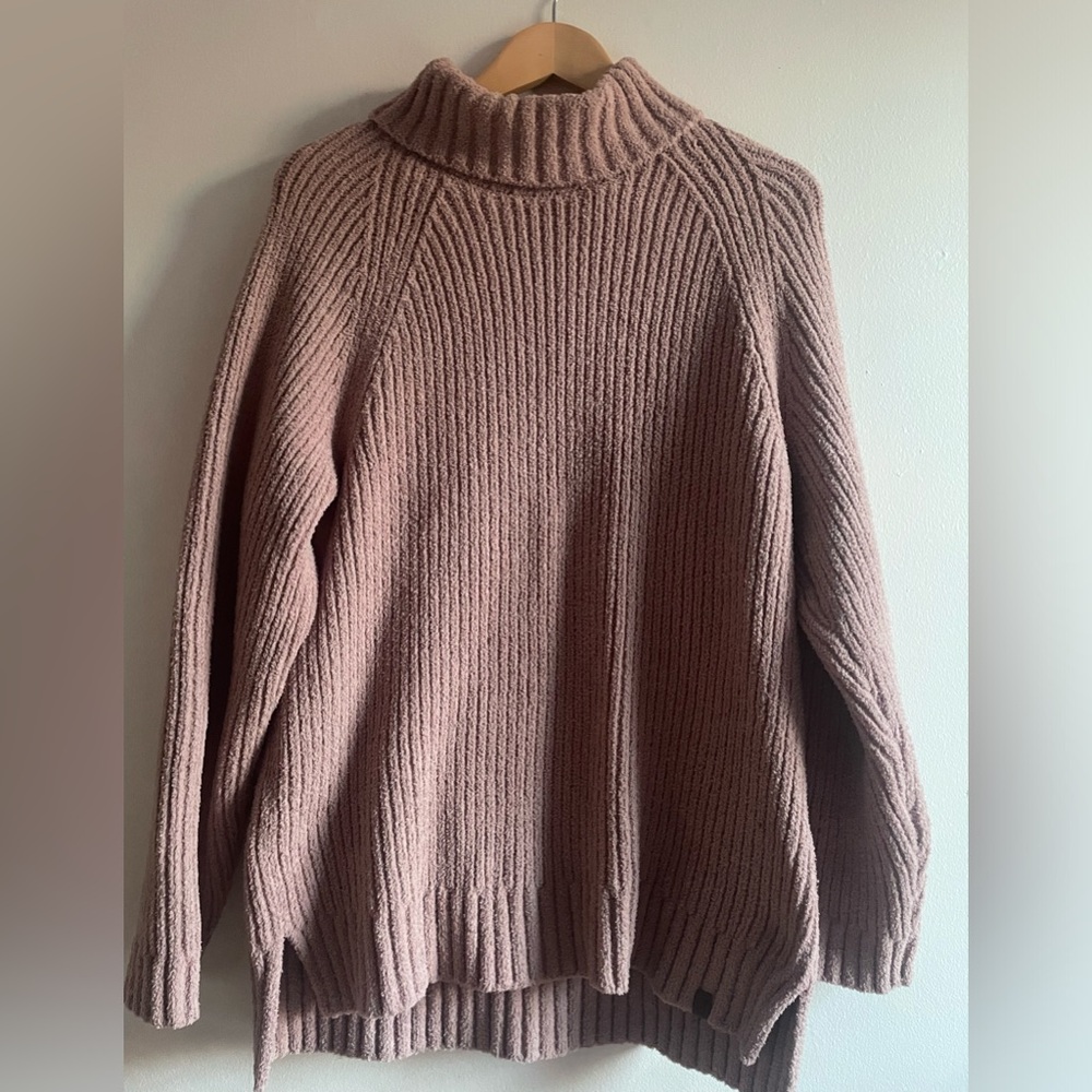 Roots oversized blush pink sweater turtleneck